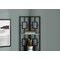 Monarch Specialties Bookshelf, Bookcase, Etagere, Corner, 4 Tier, 62"H, Office, Bedroom, Metal, Laminate, Brown, Black I 3611 - alternate 3